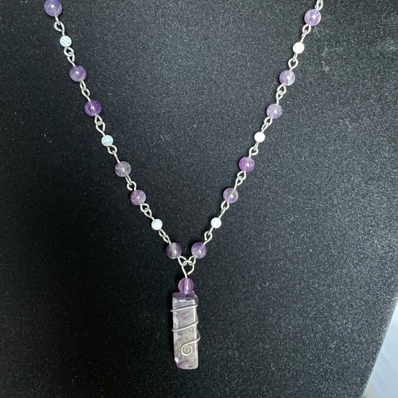 Handmade Amethyst Necklace :) - Picture 2 of 2